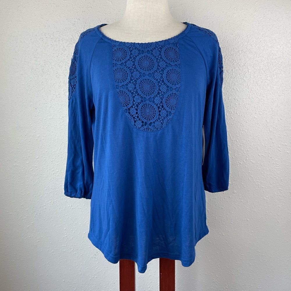 NWT Passports Long Sleeve Top Size M